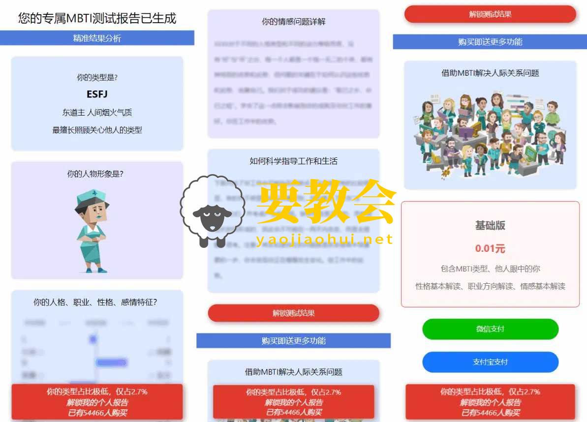 MBTI十六型人格职业性格测试源码完整版源码程序.jpg