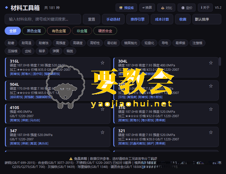 材料工具箱：做设计、搞工艺、管采购必备工具